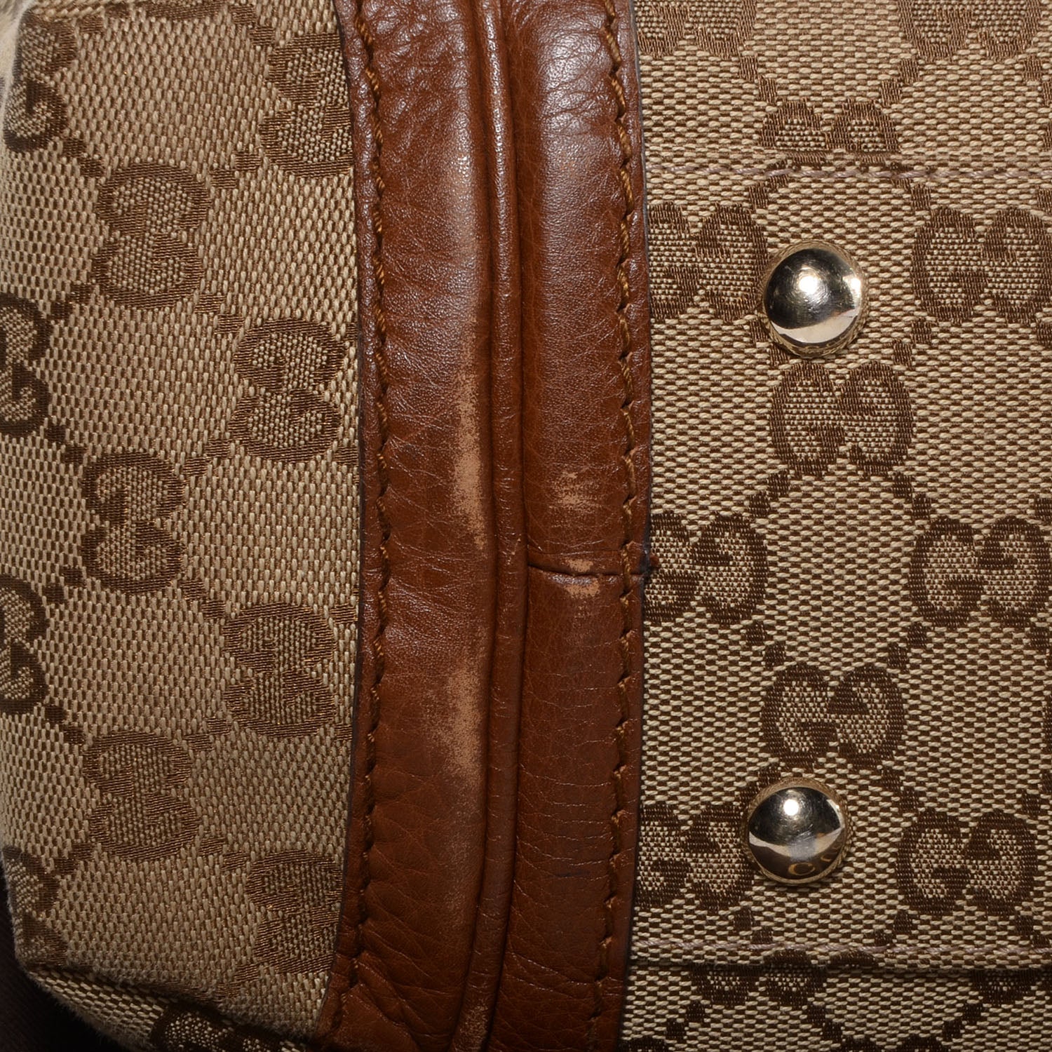 Gucci Monogram Cellarius Calfskin Large Bella Hobo Beige Ebony Cuir 8 of 8