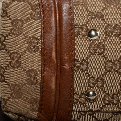 Gucci Monogram Cellarius Calfskin Large Bella Hobo Beige Ebony Cuir 8 of 8
