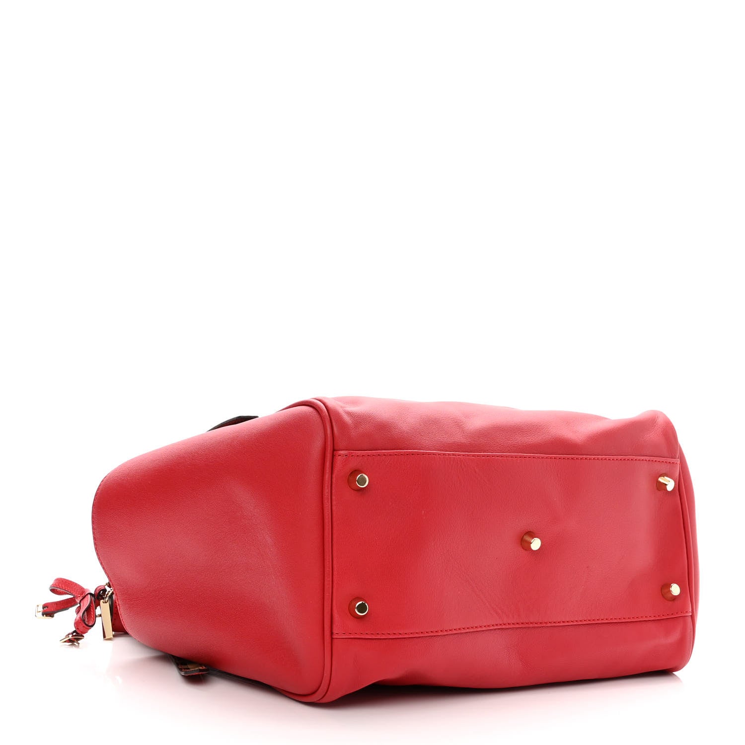 Burberry Calfskin Haymarket Check Small Canterbury Tote Red 4 of 9