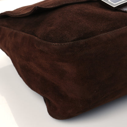 Fendi Suede Baguette Hobo Brown 9 of 11
