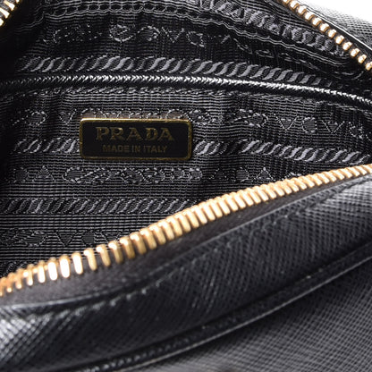 Prada Saffiano Lux Small Camera Crossbody Bag Black 5 of 10