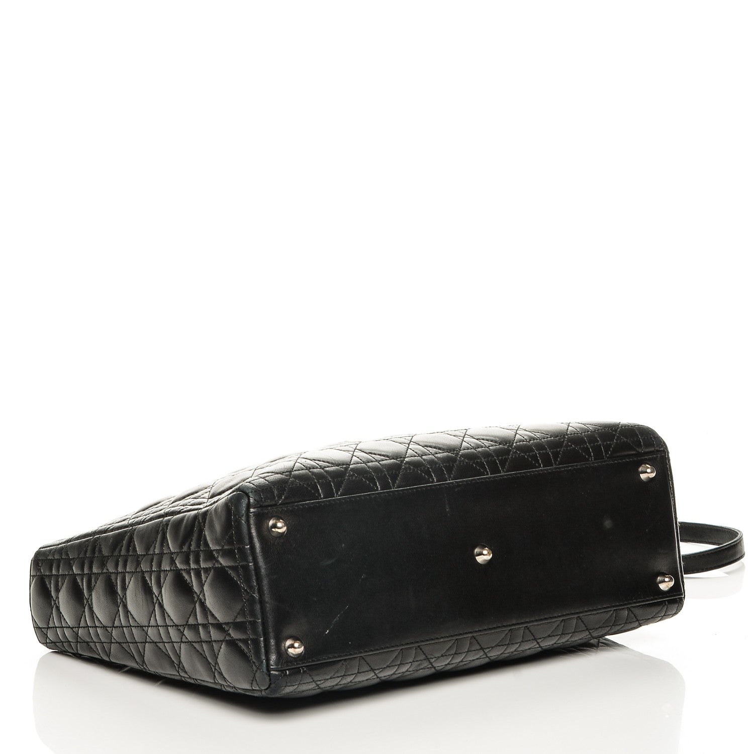 Christian Dior Lambskin Cannage Large Lady Dior Black 4 of 7