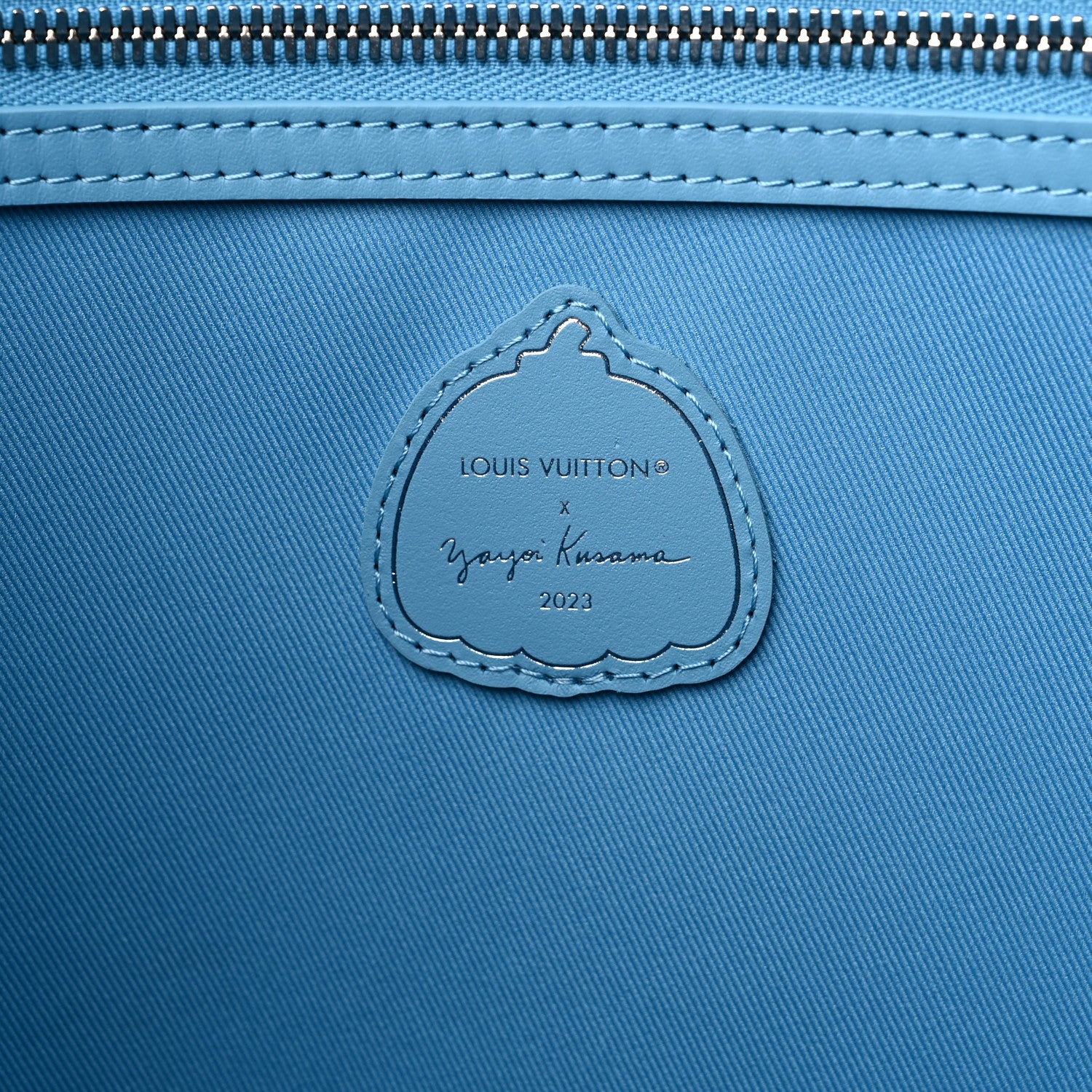 Louis Vuitton LV x YK Taurillon Monogram Weekend Tote Blue 5 of 7