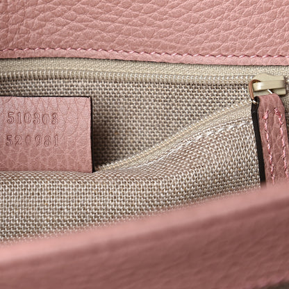 Gucci Dollar Calfskin Interlocking G Shoulder Bag Soft Pink 6 of 9