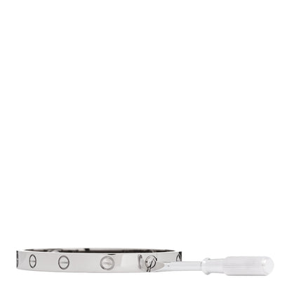 Cartier 18K White Gold LOVE Bracelet 17 3 of 9