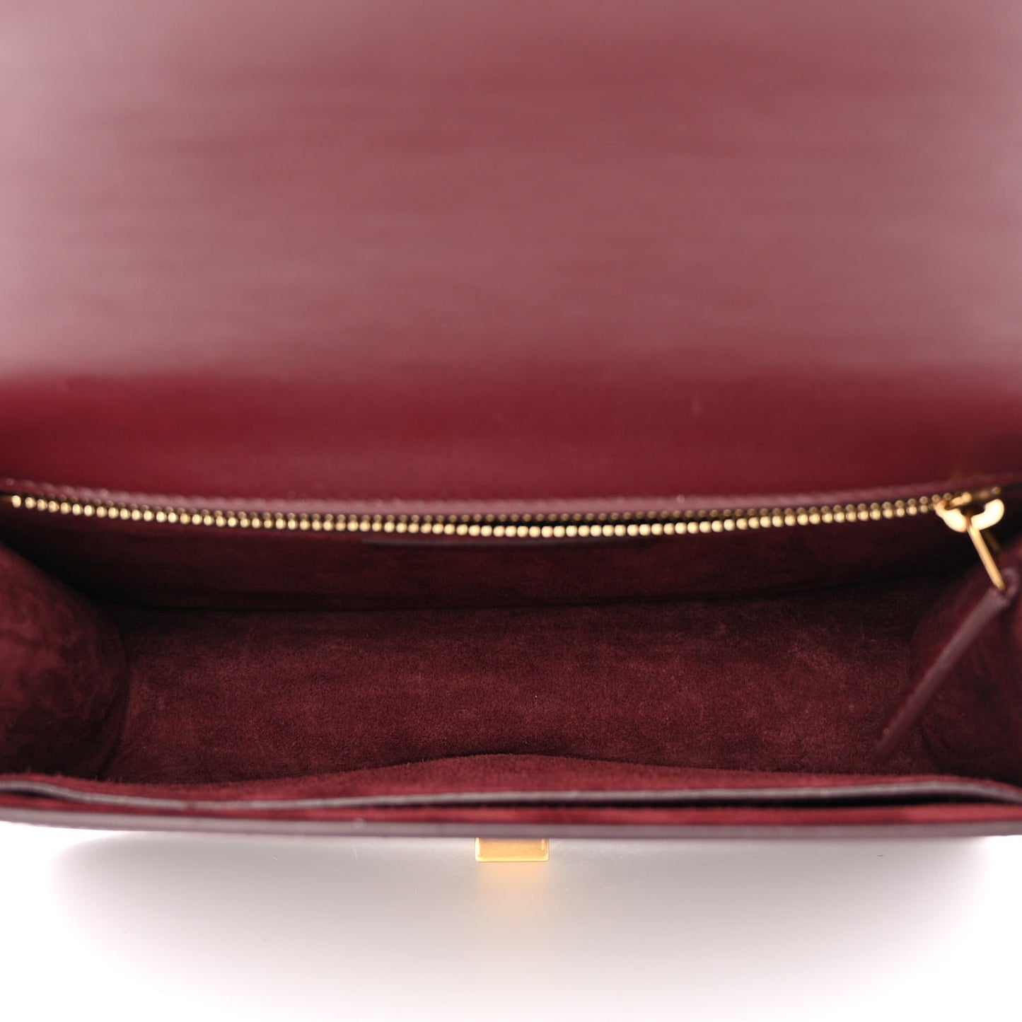 Smooth Calfskin Le Carre Satchel Opyum Red