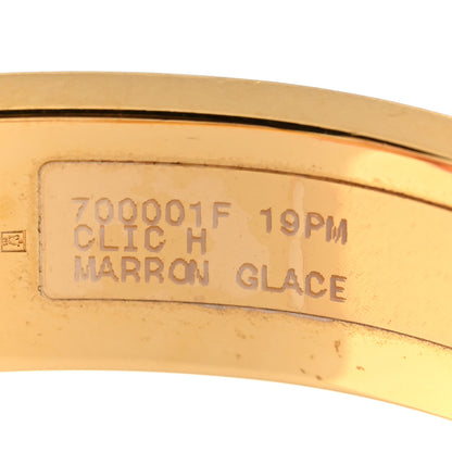 Hermes Enamel Narrow Clic Clac H Bracelet PM Marron Glace 5 of 6