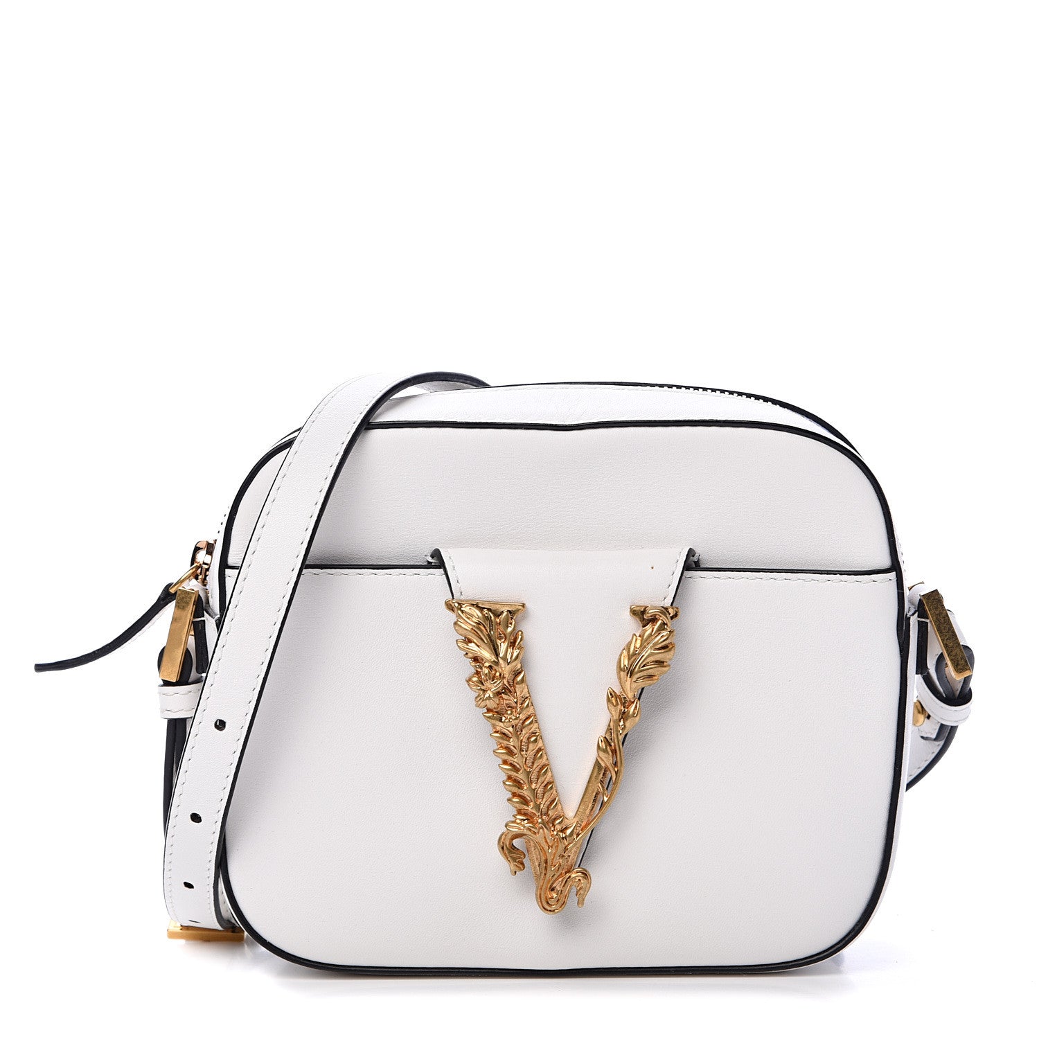Versace Vitello Virtus Camera Bag White 1 of 10