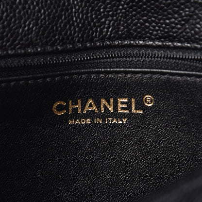 Chanel Crumpled Grained Calfskin Quilted Mini Two Tone Flap Black 6 of 11