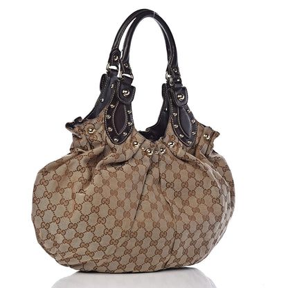 Gucci Monogram Studded Medium Pelham Tote Dark Brown 3 of 13