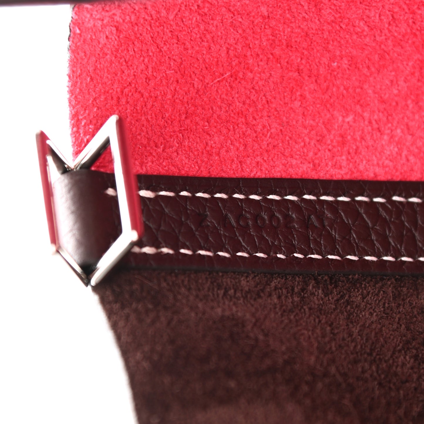 Taurillon Clemence Casaque Picotin Lock 18 PM Rouge Sellier Framboise