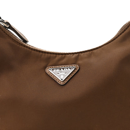Prada Nylon Re-Edition 2005 Shoulder Bag Cacao 8 of 10