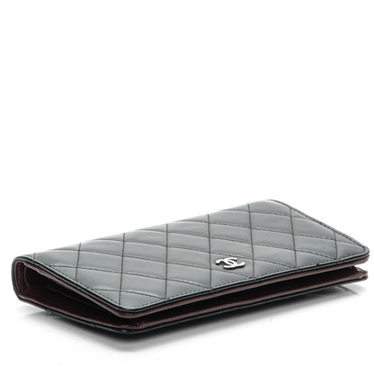 Chanel Lambskin Quilted Yen Wallet Black 4 of 9