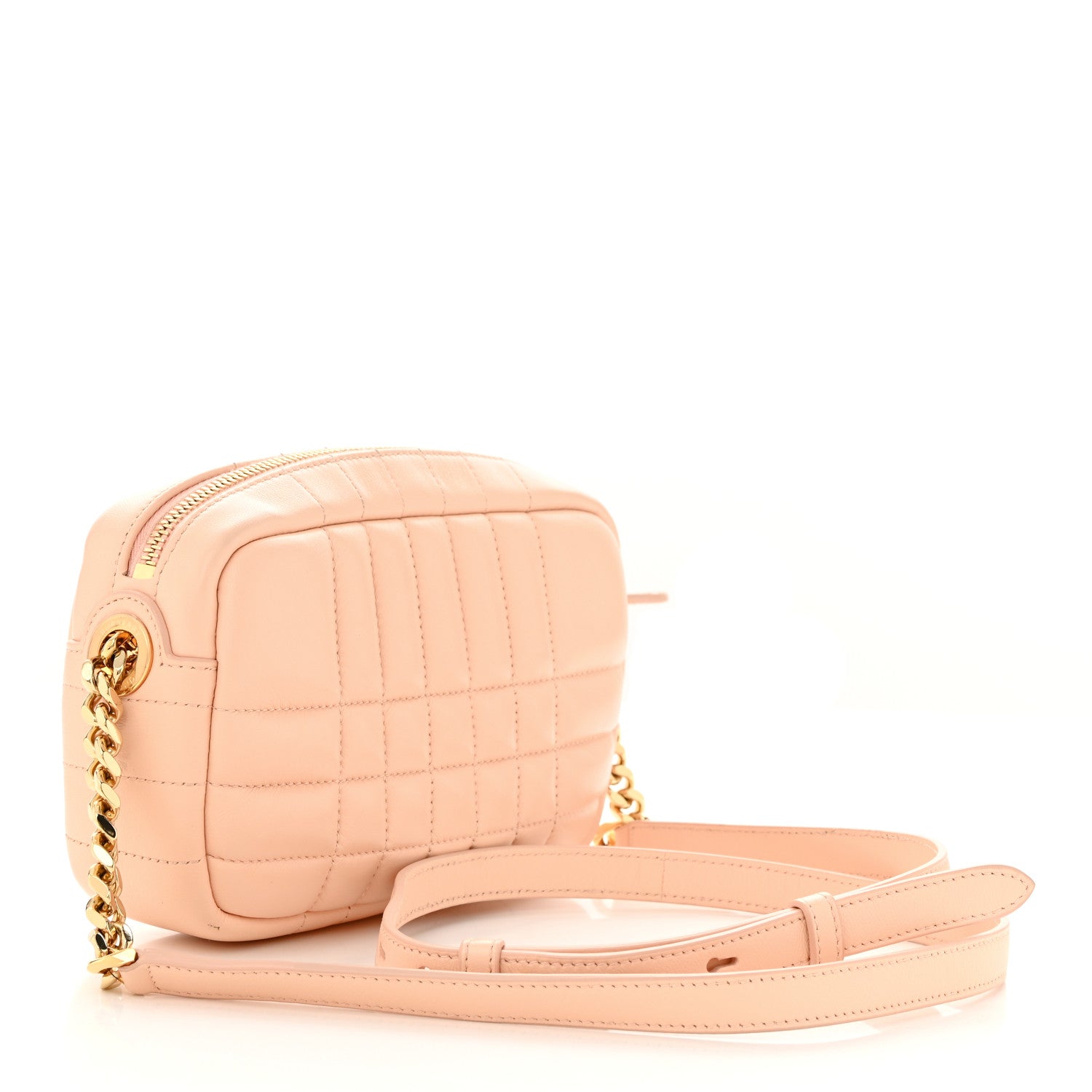 Burberry Lambskin Quilted Mini Lola Camera Bag Peach 4 of 13