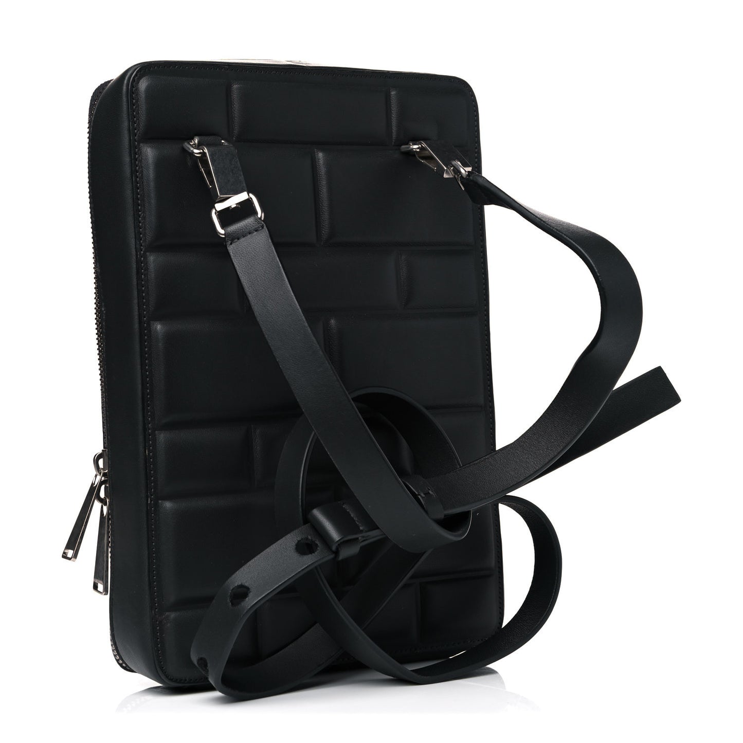 Embossed Nappa Crossbody Bag Black