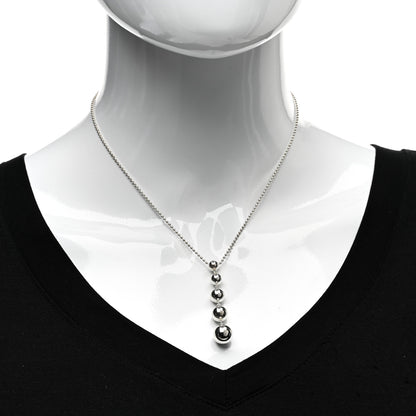 Tiffany Sterling Silver Graduated Ball Drop Necklace 2 of 4