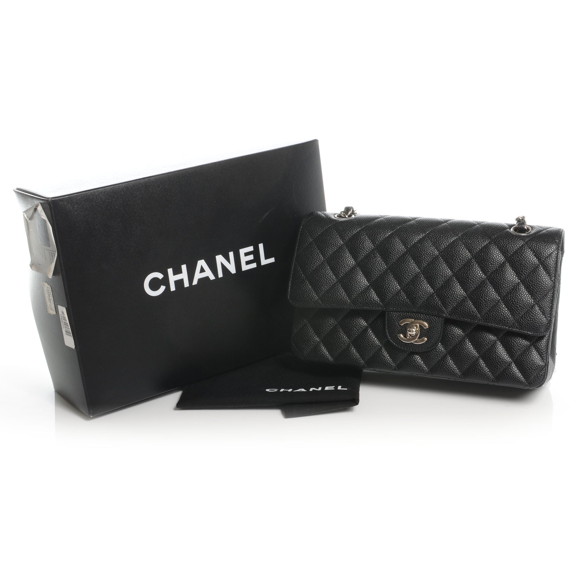 Chanel Caviar Quilted Medium Double Flap Black 10 of 11