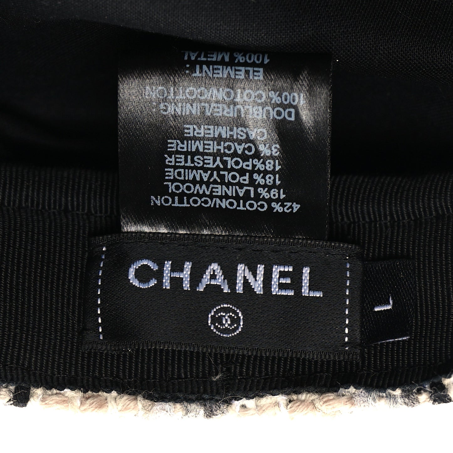 Cotton Tweed CC Beret L White