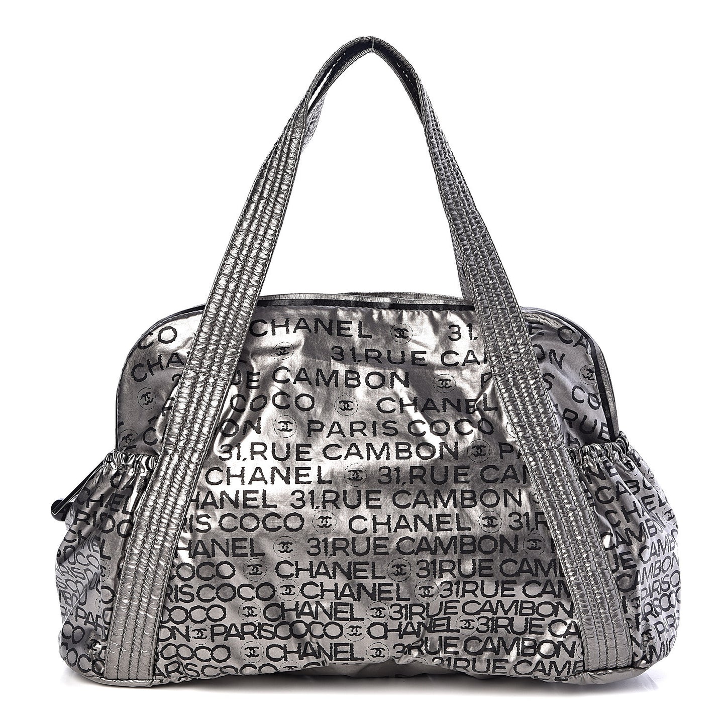 Lacquered Canvas Medium Unlimited Tote Argent Fonce