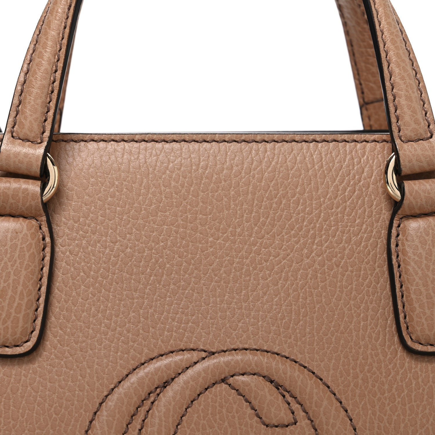 Gucci Dollar Calfskin Medium Soho Top Handle Satchel Camelia 8 of 10