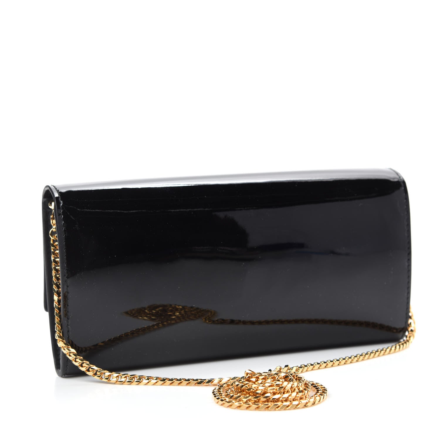 Alexander McQueen Patent Skull Wallet on Chain Black 3 of 9