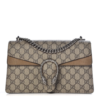 Gucci GG Supreme Monogram Small Dionysus Shoulder Bag Taupe 1 of 11