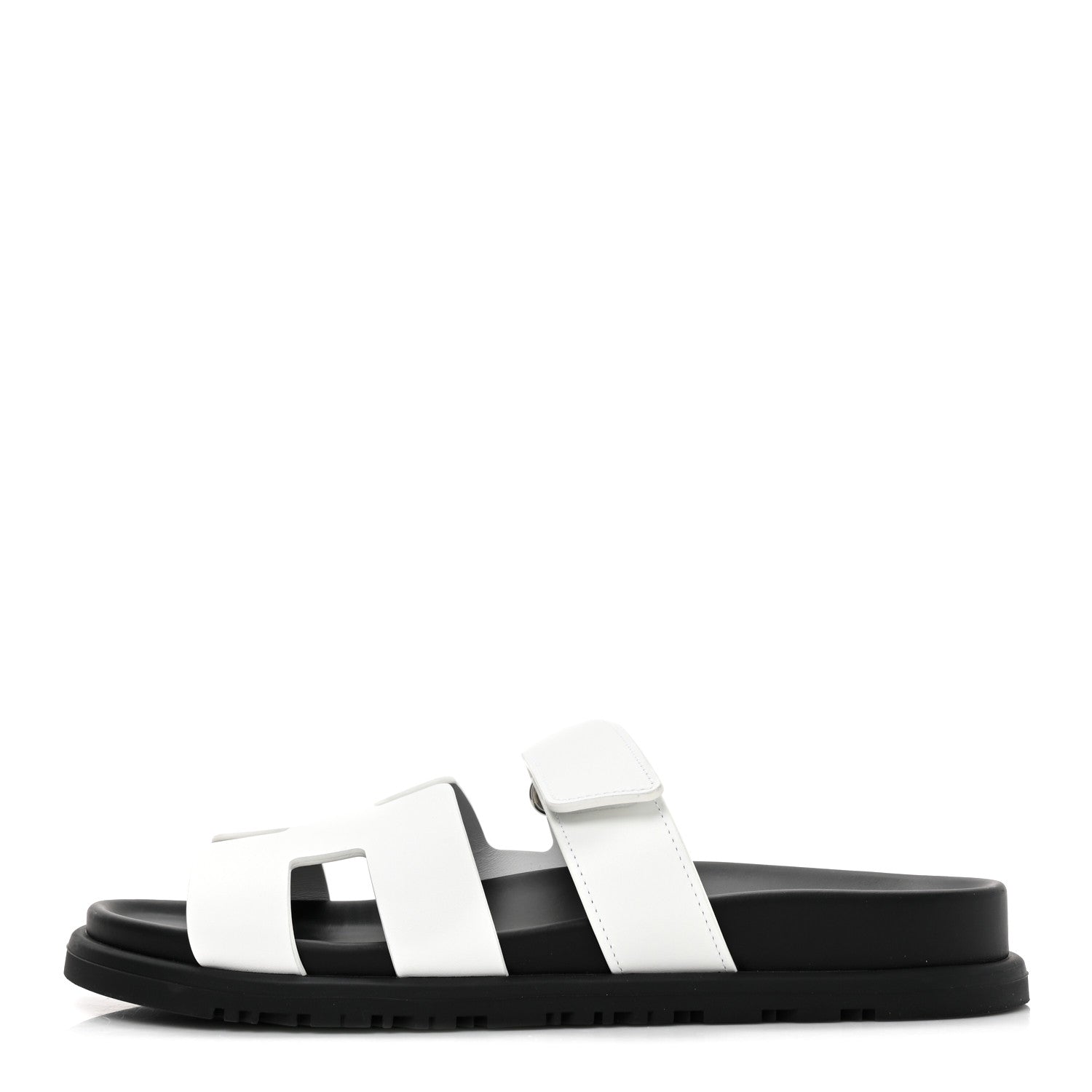 Hermes Calfskin Womens Chypre Sandals 37 White 1 of 11