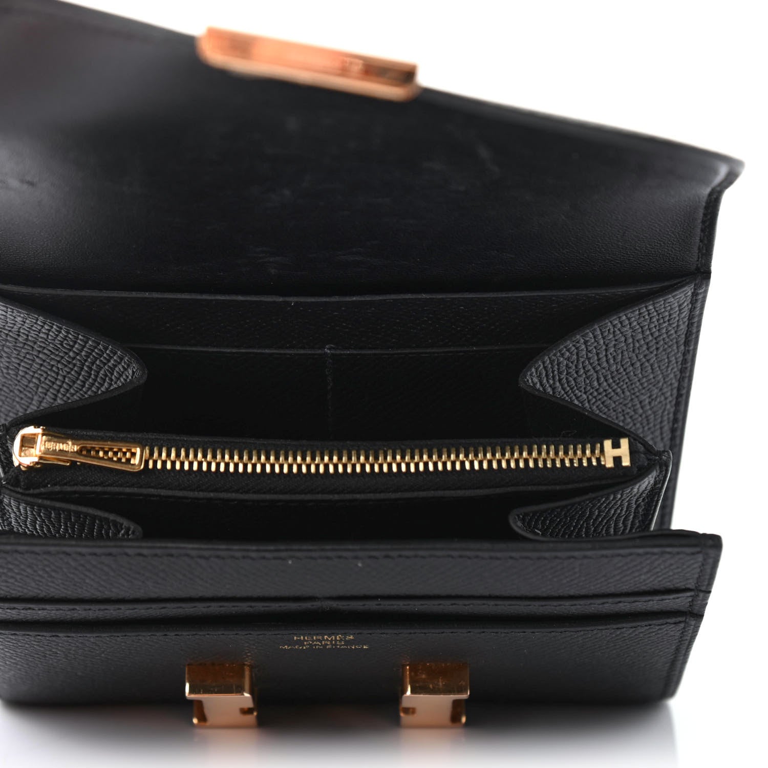 Hermes Epsom Constance Compact Passant Wallet Black 4 of 4