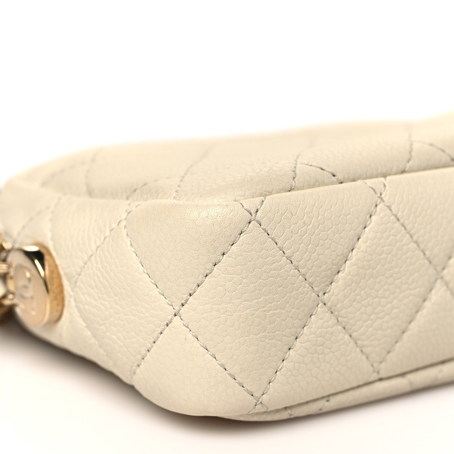 Chanel Caviar Quilted Mini Coco Tassel Camera Case White 9 of 11