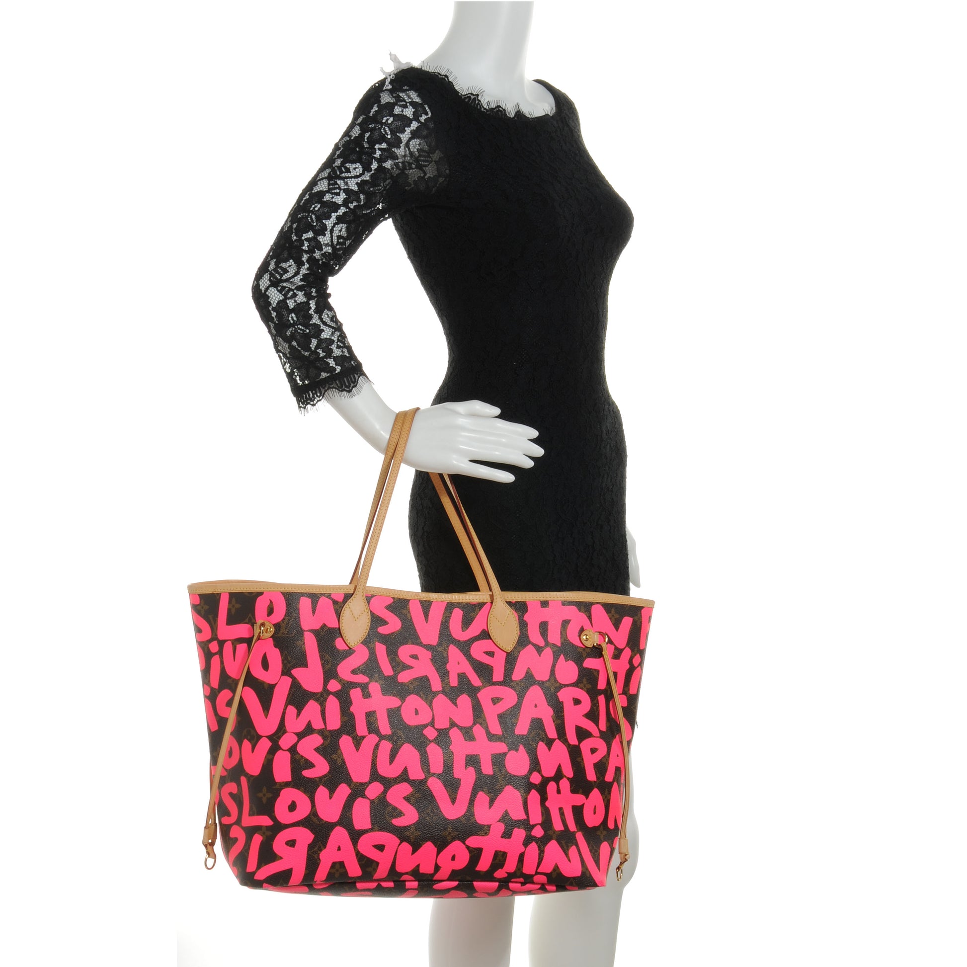 Louis Vuitton Monogram Graffiti Neverfull GM Fuchsia 2 of 8