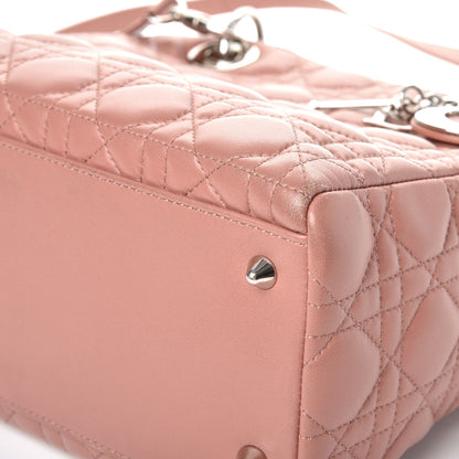 Christian Dior Lambskin Cannage Medium Lady Dior Bois de Rose 10 of 12