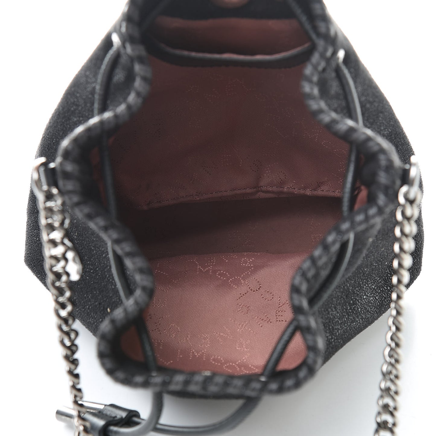 Shaggy Deer Small Falabella Bucket Bag Black
