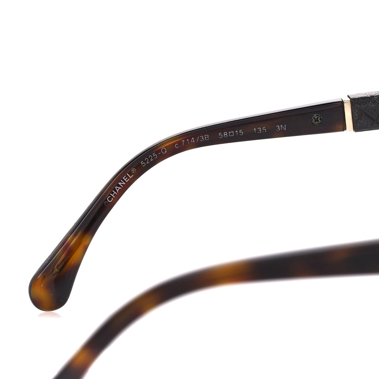 Acetate Quilted CC Sunglasses 5225-Q Tortoise