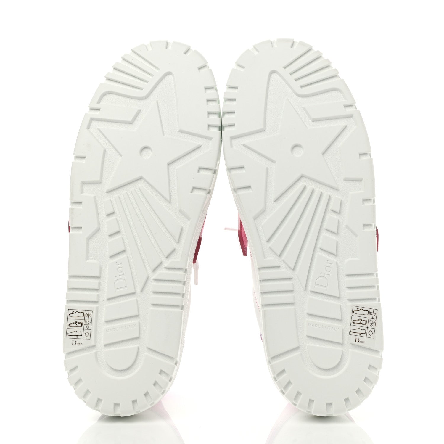 Christian Dior Laminated Calfskin Dior-ID Platform Sneakers 39.5 White Metallic Pink 5 of 8