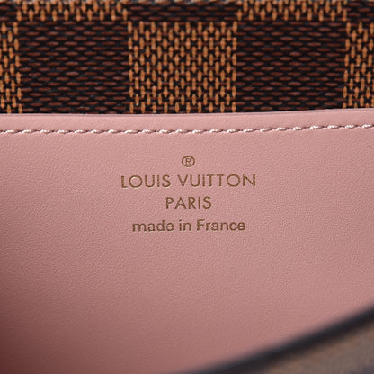 Louis Vuitton Damier Ebene Croisette Chain Wallet Rose Ballerine 6 of 7