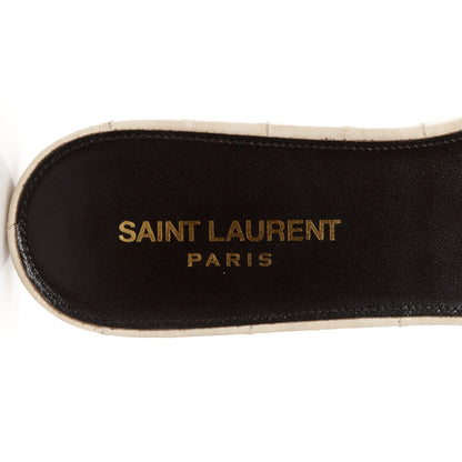 Saint Laurent Eelskin Tribute 05 Slide Sandals 39 Brave Ivory 7 of 9