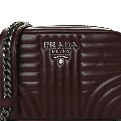 Prada Soft Calfskin Impunture Diagramme Camera Bag Granato 8 of 12