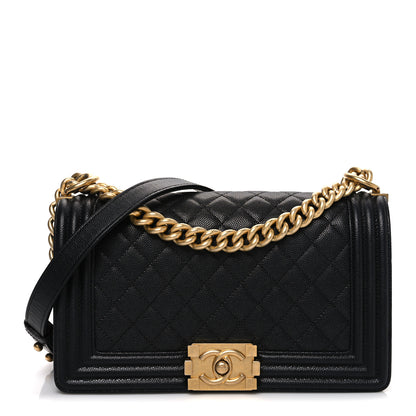 Chanel Caviar Quilted Medium Boy Flap Black 1 of 10