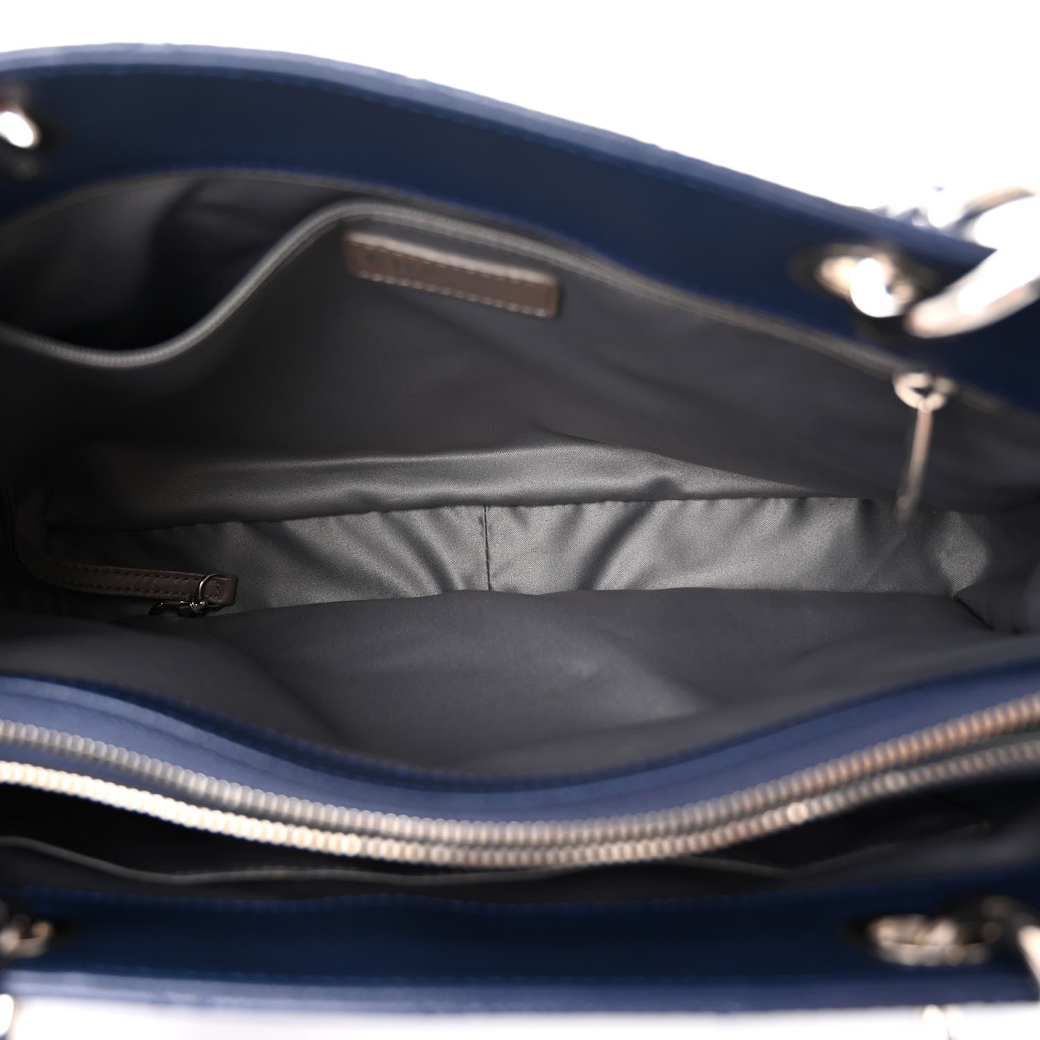 Chanel Caviar Quilted Grand Shopping Tote GST Dark Navy Blue 6 of 13