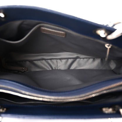 Chanel Caviar Quilted Grand Shopping Tote GST Dark Navy Blue 6 of 13