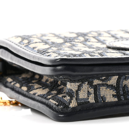 Christian Dior Oblique 30 Montaigne 2-In-1 Pouch Blue 17 of 21