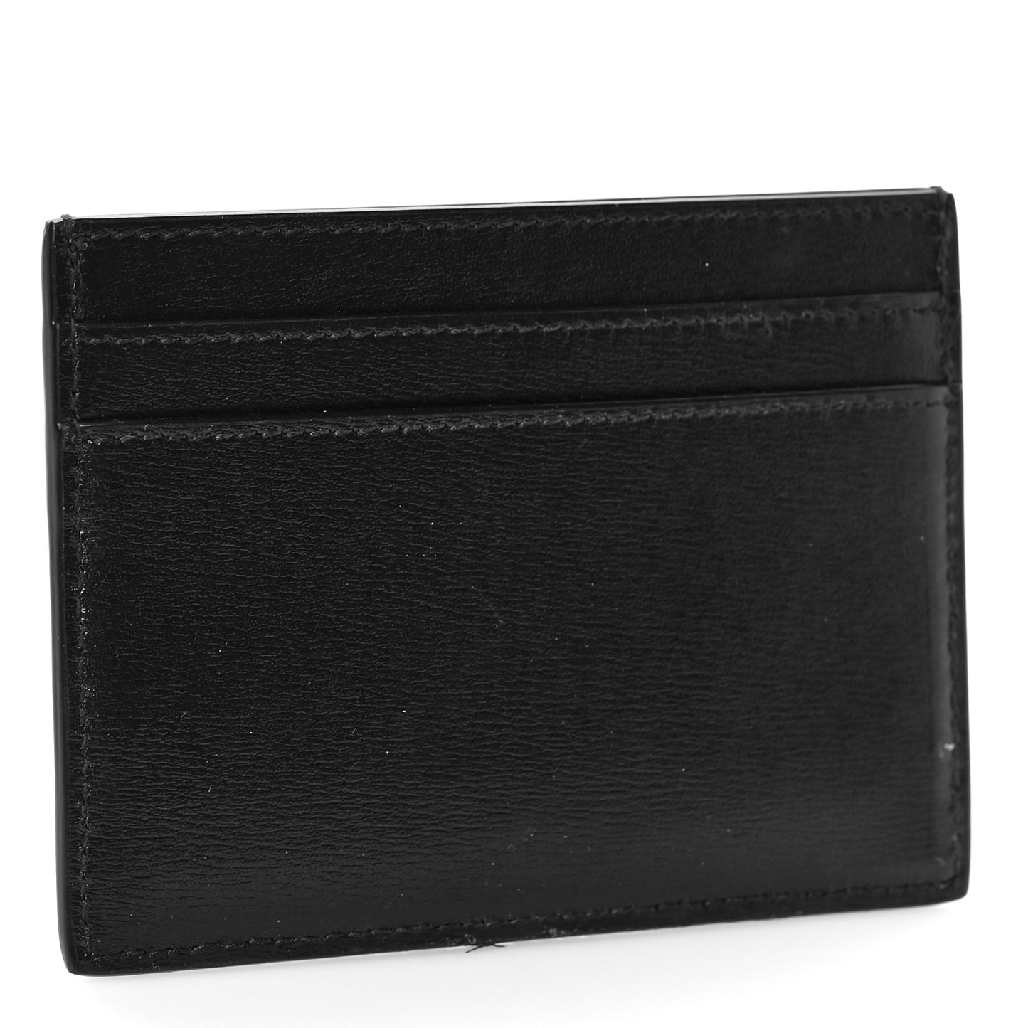 Calfskin Tiny Cassandre Credit Card Case Black