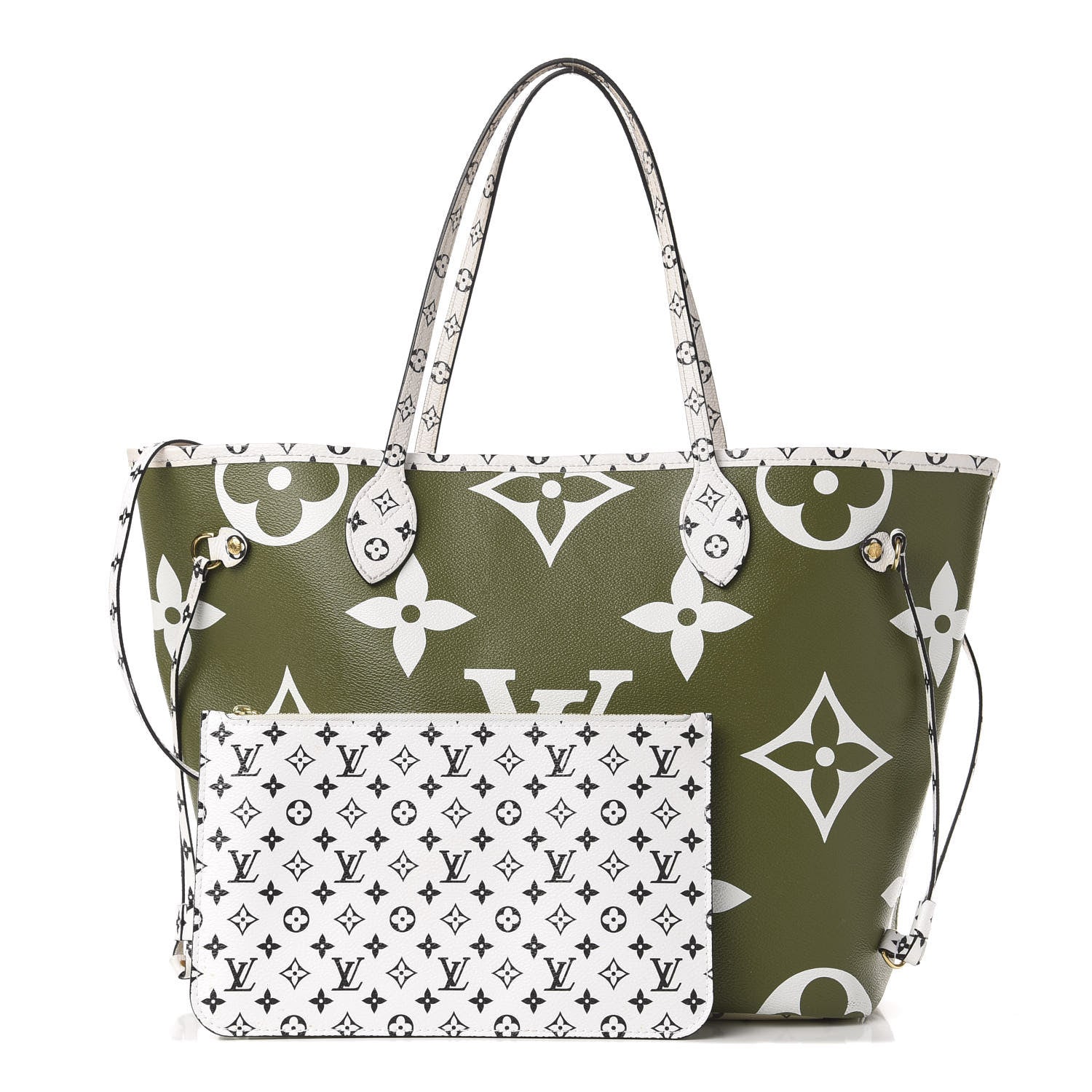 Louis Vuitton Monogram Giant Neverfull MM Kaki 1 of 11