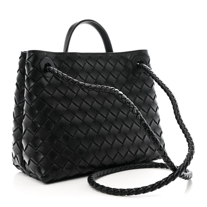 Bottega Veneta Nappa Intrecciato Small Andiamo Shoulder Bag Black 4 of 10