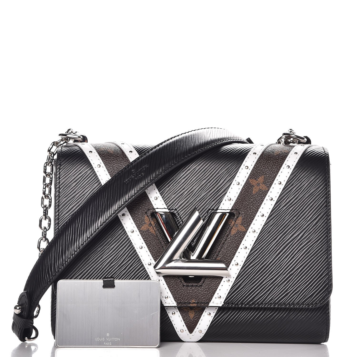 Louis Vuitton Epi Monogram Twist Shoulder Bag MM Black 7 of 7