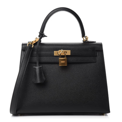 Hermes Epsom Kelly Sellier 25 Black 1 of 14