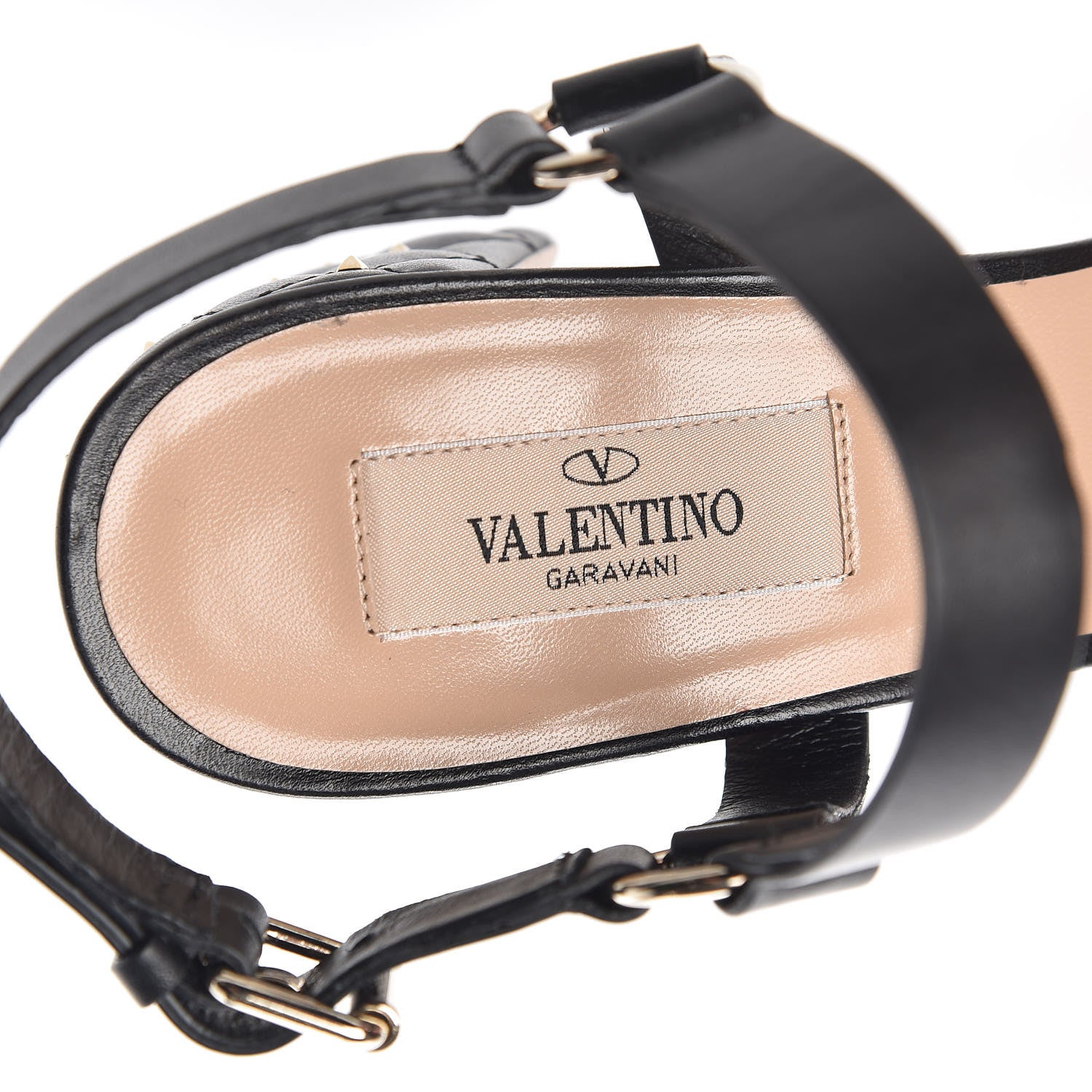 Valentino Garavani Calfskin Nappa Rockstud Spike 60mm Ankle Strap Sandals 40 Black 7 of 12