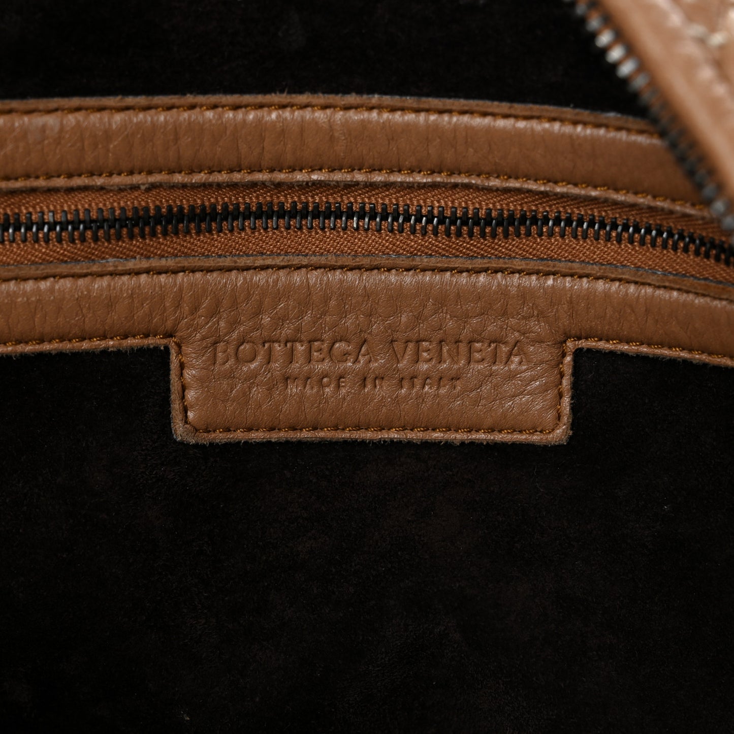 Nappa Stitched Intrecciato Medium Veneta Hobo Maple Sapphire