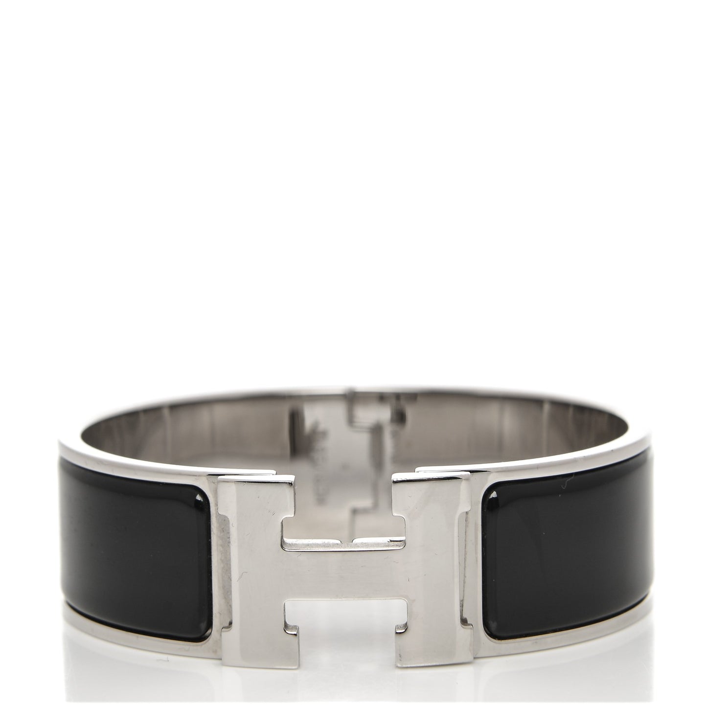 Enamel Wide Clic Clac H Bracelet PM Black