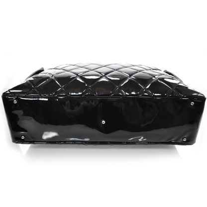 Chanel Vinyl Quilted Paris Biarritz XL Tote Black 3 of 9